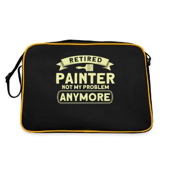 Maler Geschenk Malerei Künstler Malermeister - Retro Tasche - Schwarz/Gold - Hinten