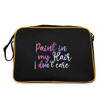 Maler Geschenk Malerei Künstler Malermeister - Retro Tasche - Schwarz/Gold - Hinten