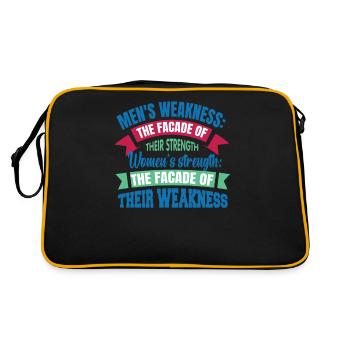 La faiblesse des hommes : la façade de leur force - Sac Retro - noir/or - Dos