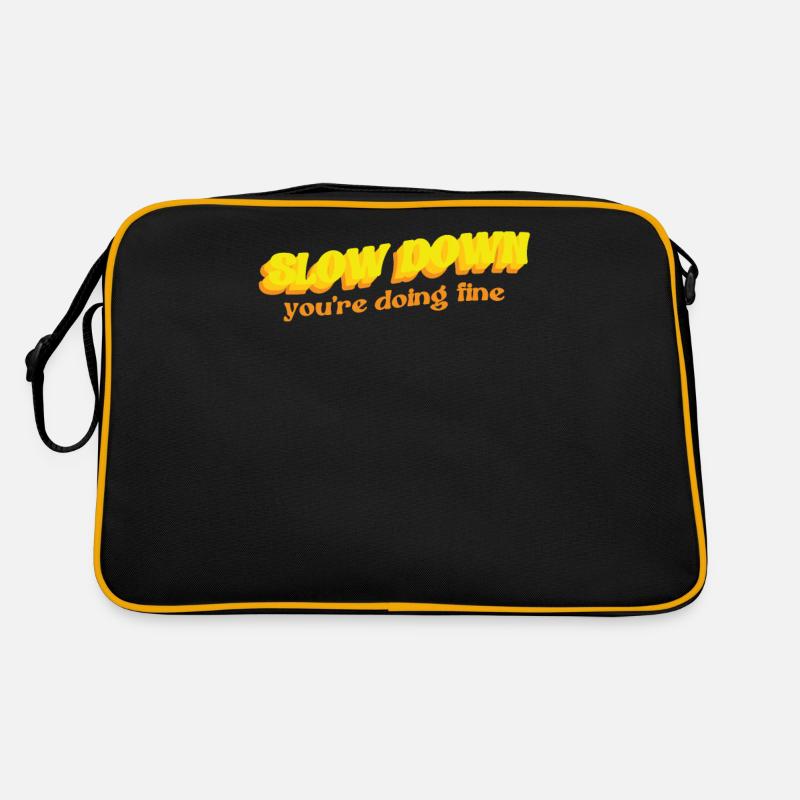 Verlangsamen Sie, Sie Machen Ein Gutes Angebots Retro Tasche