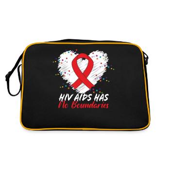 Le VIH SIDA ne connaît pas de frontières bureaucratiques - Sac Retro - noir/or - Dos