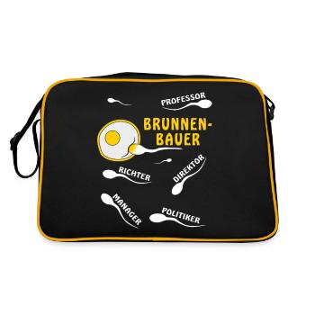 FOUNTAIN BUILDER - Retro Bag - black/gold - Back