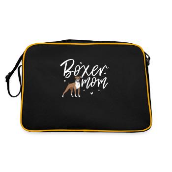 Boxer Maman Chien Chien Allemand Boxer Cadeau - Sac Retro - noir/or - Dos