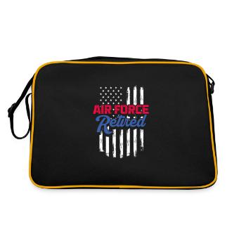 Retraite Air Force USA Pension Pension Pension Cadeau - Sac Retro - noir/or - Dos