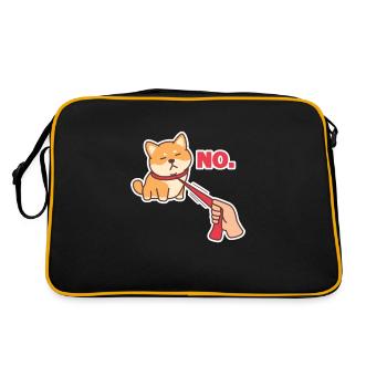 Shiba Inu - Sac Retro - noir/or - Dos