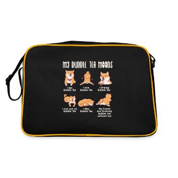 Shiba Inu - Sac Retro - noir/or - Dos