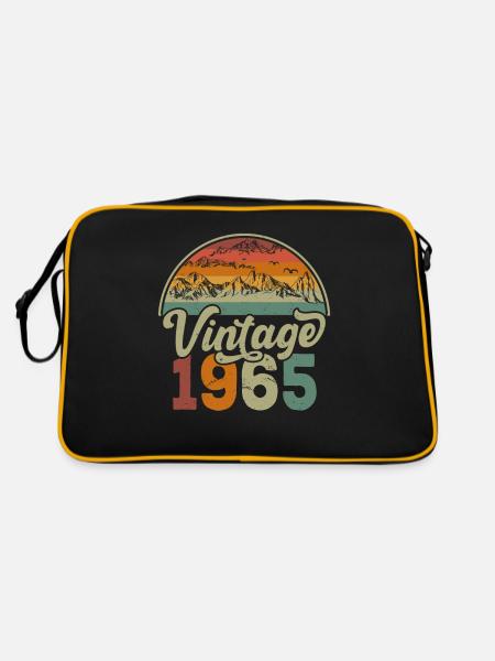 Jahrgang 1965 - Retro Tasche - Schwarz/Gold - Hinten