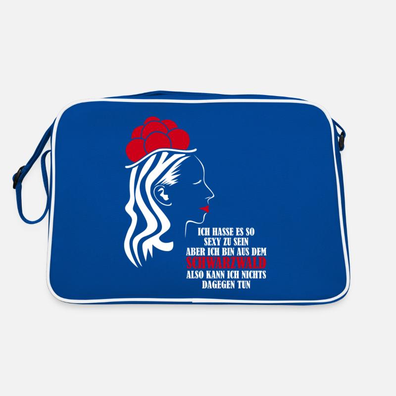 Schwarzwald Spruch mit Bollenhut Retro Tasche