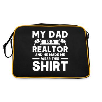 Agent immobilier Courtier Profession Immobilier - Sac Retro - noir/or - Dos