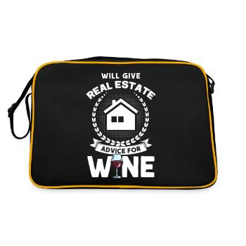 Agent immobilier Courtier Profession Immobilier - Sac Retro - noir/or - Dos