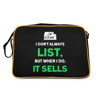 Agent immobilier Courtier Profession Immobilier - Sac Retro - noir/or - Dos
