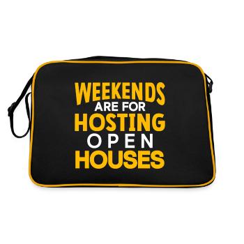 Agent immobilier Courtier Profession Immobilier - Sac Retro - noir/or - Dos
