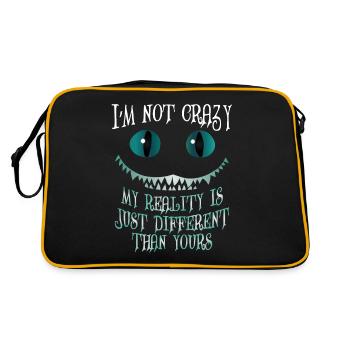 I'm Not Crazy My Reality is Just Different - Retro Bag - black/gold - Back