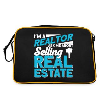 Agent immobilier Courtier Profession Immobilier - Sac Retro - noir/or - Dos