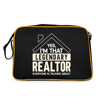 Agent immobilier Courtier Profession Immobilier - Sac Retro - noir/or - Dos
