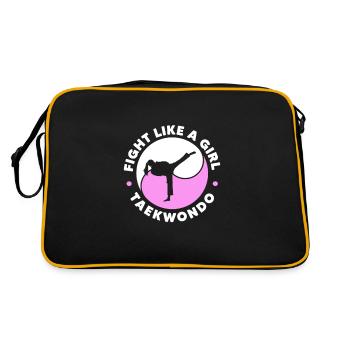 Taekwondo Girl Tae Kwon Do Martial Arts Gift - Retro Bag - black/gold - Back