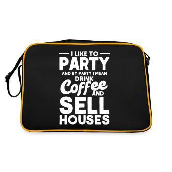 Agent immobilier Courtier Profession Immobilier - Sac Retro - noir/or - Dos