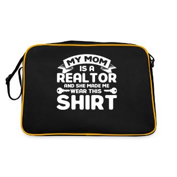 Agent immobilier Courtier Profession Immobilier - Sac Retro - noir/or - Dos