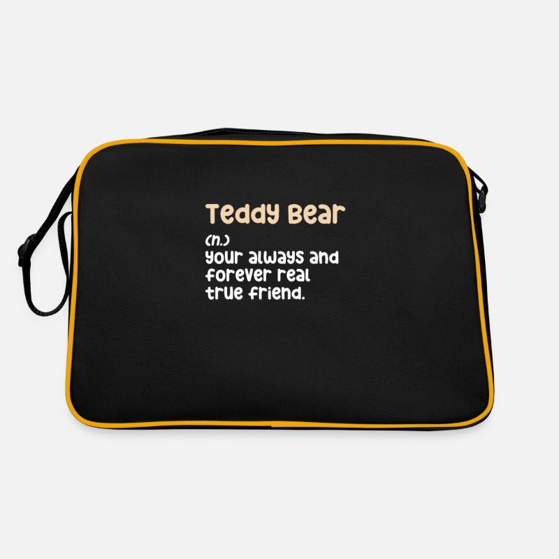 Teddybär Bär Teddy Stofftier Kinder Geschenk Retro Tasche