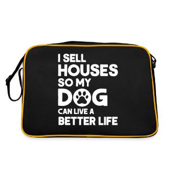 Agent immobilier Courtier Profession Immobilier - Sac Retro - noir/or - Dos