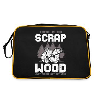 Cadeau de charpentier disant travail du bois - Sac Retro - noir/or - Dos