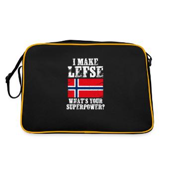 Norvège Scandinavie Norge Norwegian Gift - Sac Retro - noir/or - Dos