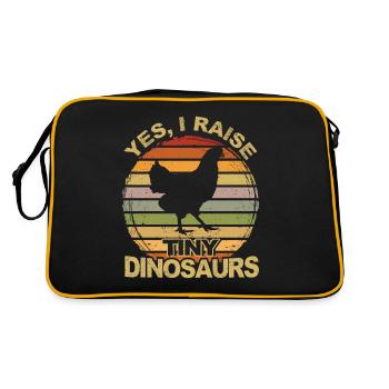 Chicken Rooster Chicken Farmer Hen Poultry Rooster - Retro Bag - black/gold - Back