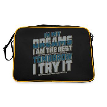 DANS MES RÊVES, JE SUIS LE MEILLEUR - Sac Retro - noir/or - Dos