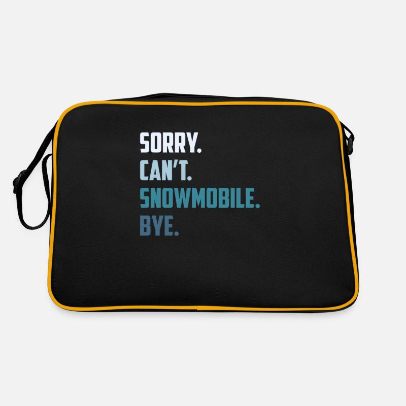 Sorry Can't Snowmobile Bye, Schneemobil Retro Bag