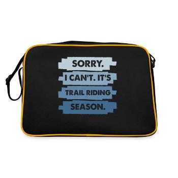 Sorry I Can't It's Trail Riding Season Snowmobile - Retro Bag - black/gold - Back