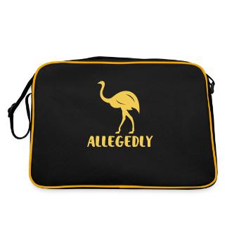 Autruche - Sac Retro - noir/or - Dos