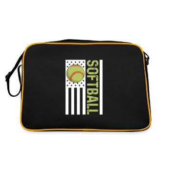 Softball USA Baseball America Pitcher Cadeau - Sac Retro - noir/or - Dos