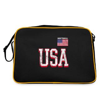 Softball États-Unis - Sac Retro - noir/or - Dos