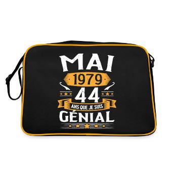 May 1979 44 years that I am awesome birthday - Retro Bag - black/gold - Back