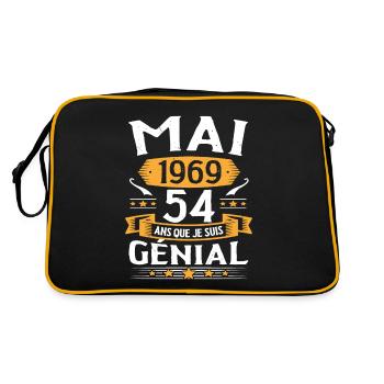 May 1969 54 years that I am awesome birthday - Retro Bag - black/gold - Back