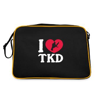 Taekwondo Tae Kwon Do Martial Arts Gift - Retro Bag - black/gold - Back