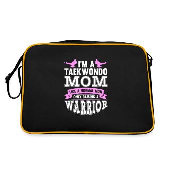 Taekwondo Mutter Tae Kwon Do Kampfsport Geschenk - Retro Tasche - Schwarz/Gold - Hinten