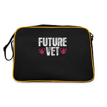 Veterinarian Veterinary Medicine Veterinarian Veterinary Gift - Retro Bag - black/gold - Back