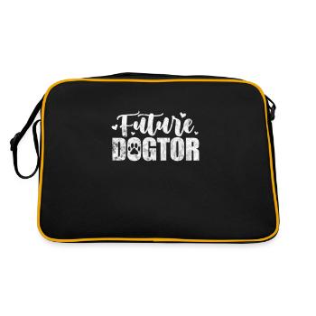 Veterinarian Veterinary Medicine Veterinarian Veterinary Gift - Retro Bag - black/gold - Back