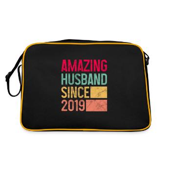 Mari depuis 2019 Cadeau de femme de mariage - Sac Retro - noir/or - Dos