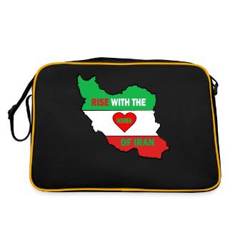Augmenter avec les femmes le drapeau de la liberté de l’Iran - Sac Retro - noir/or - Dos