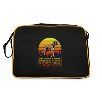 Boxer Chien Chien Allemand Boxer Cadeau - Sac Retro - noir/or - Dos