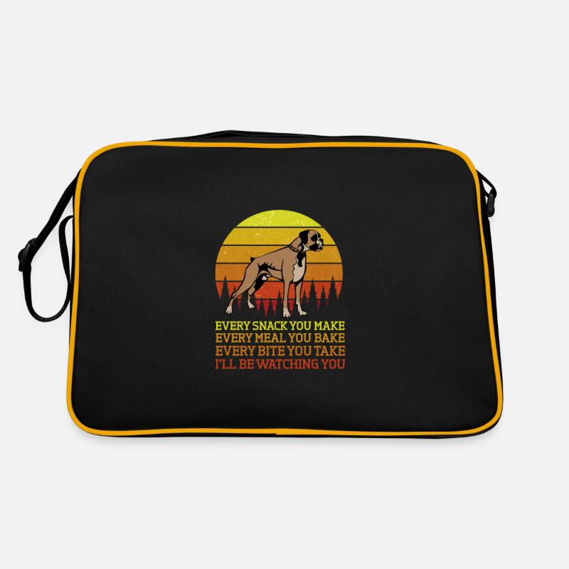 Boxer Hund Hunde Deutscher Boxer Geschenk Retro Tasche