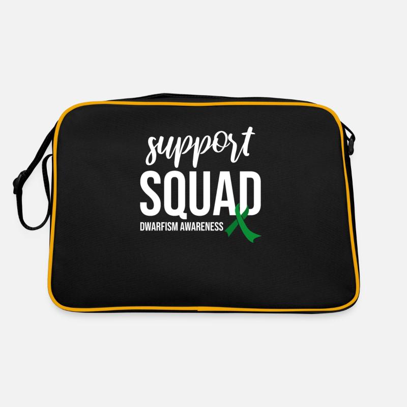 Support Squad, Grüne Schleife Zwergenwuchs Retro Tasche