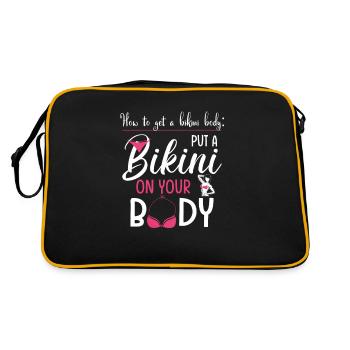 How To Get A Bikini Body, Beach Holiday - Retro Bag - black/gold - Back