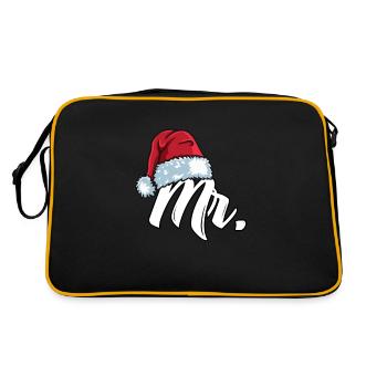 Santa Claus Cap Mr. Outfit for Christmas - Retro Bag - black/gold - Back