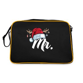 Santa Claus Cap Mr. Outfit for Christmas - Retro Bag - black/gold - Back