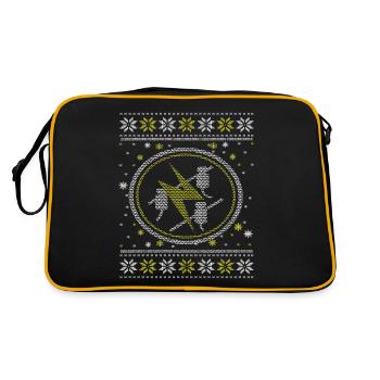 Motif d’électricien moche Noël Réveillon de Noël - Sac Retro - noir/or - Dos