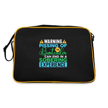 Barman Cadeau Mixologue Dire Bar - Sac Retro - noir/or - Dos
