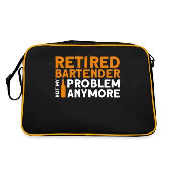 Barman Cadeau Mixologue Dire Bar - Sac Retro - noir/or - Dos